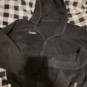 Comfrt Women's Black Zip-Up Hoodie Large Worn Once